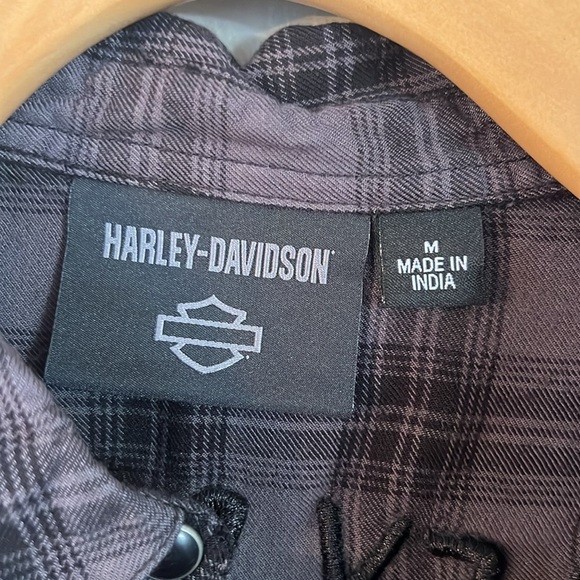 Harley Davidson Button Down Long Sleeve Top Size M - Picture 6 of 7